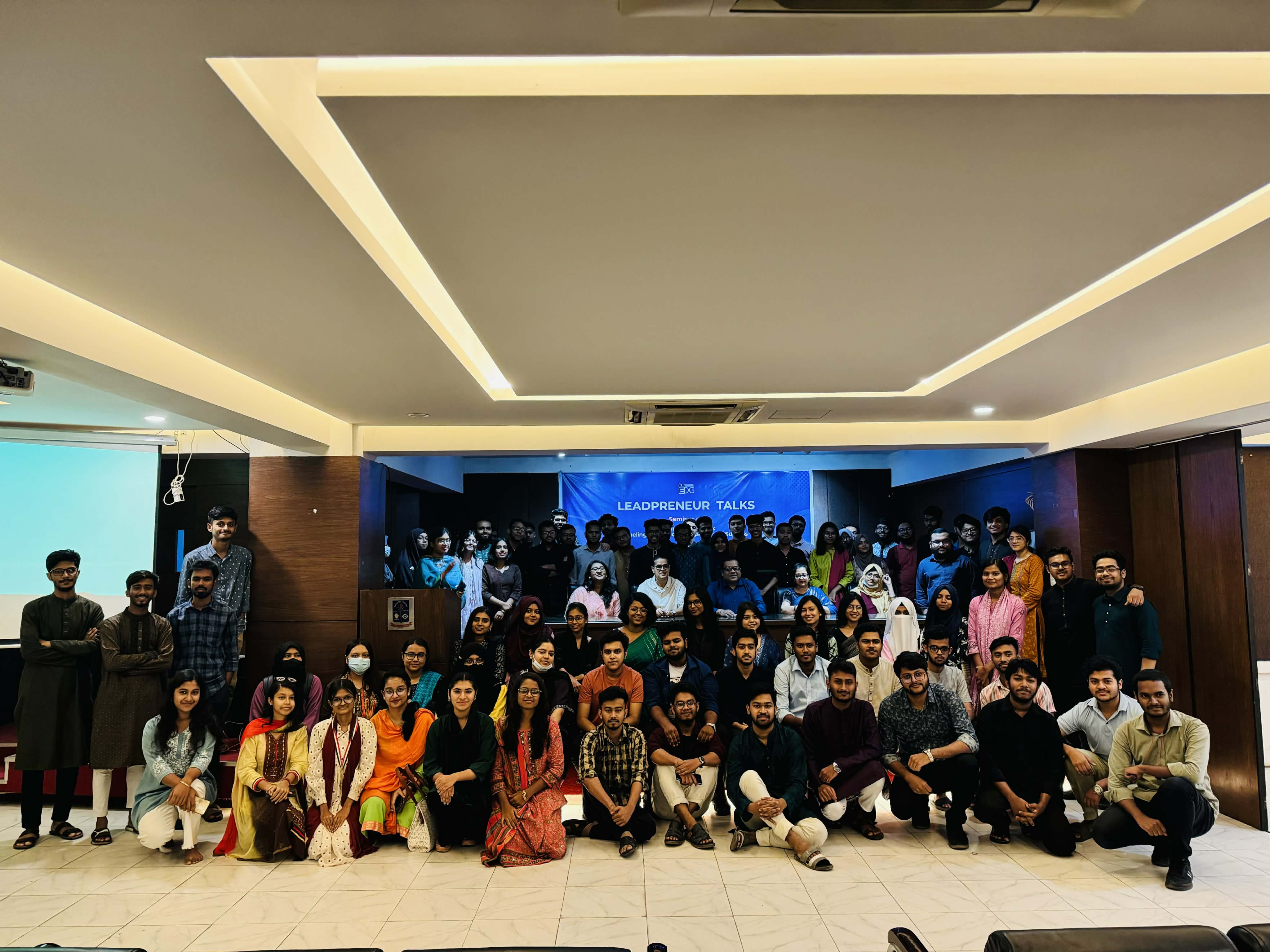 Dhaka University Entrepreneurship Development Club (DUEDC) members during an entrepreneurship event